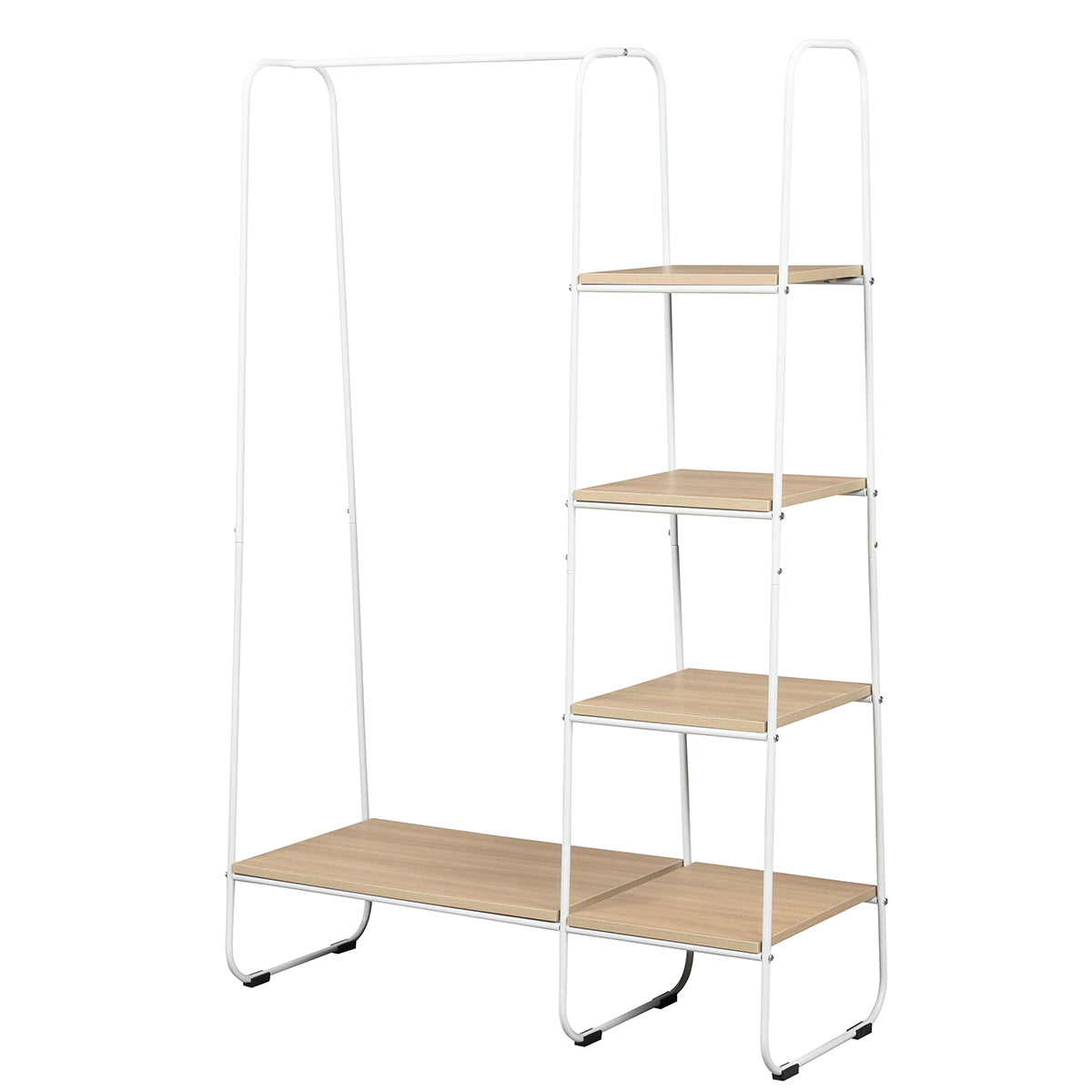 Topbuy Metal Garment Rack Freestanding Clothes Closet Storage Organizer with Shelves