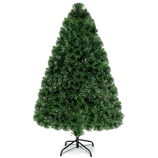 Topbuy 4FT Fiber Optic Artificial PVC Christmas Tree w/ Met