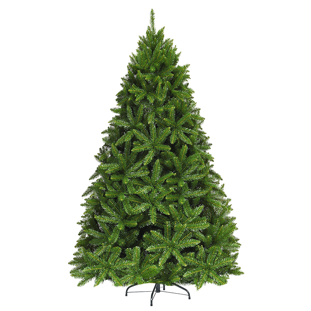 Topbuy 5/6/7.5FT Artificial Green PVC Christmas Fir Tree Outdoor w/ Metal Stand and Anti-scratching Cover