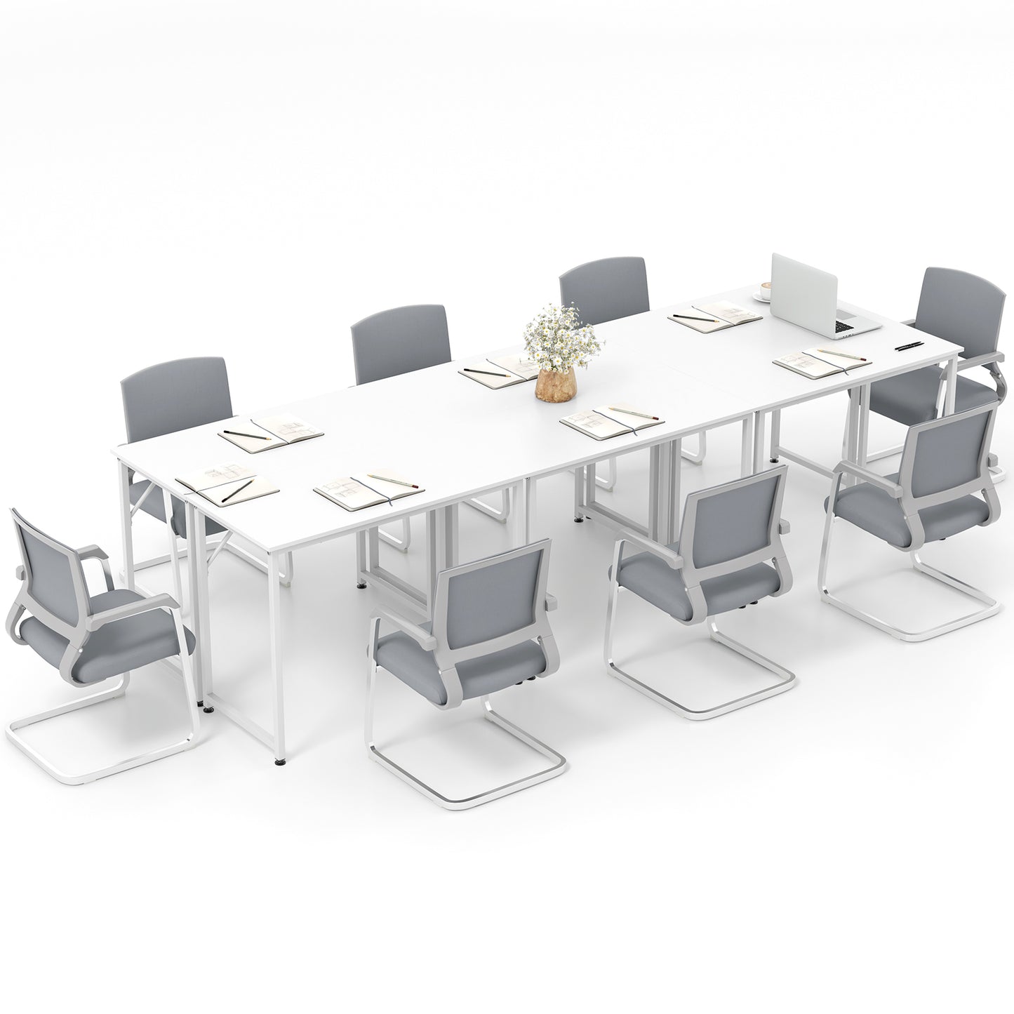 Topbuy Set of 6 Conference Tables Rectangular Meeting Room Table Seminar Table for School or College Boardroom Desk