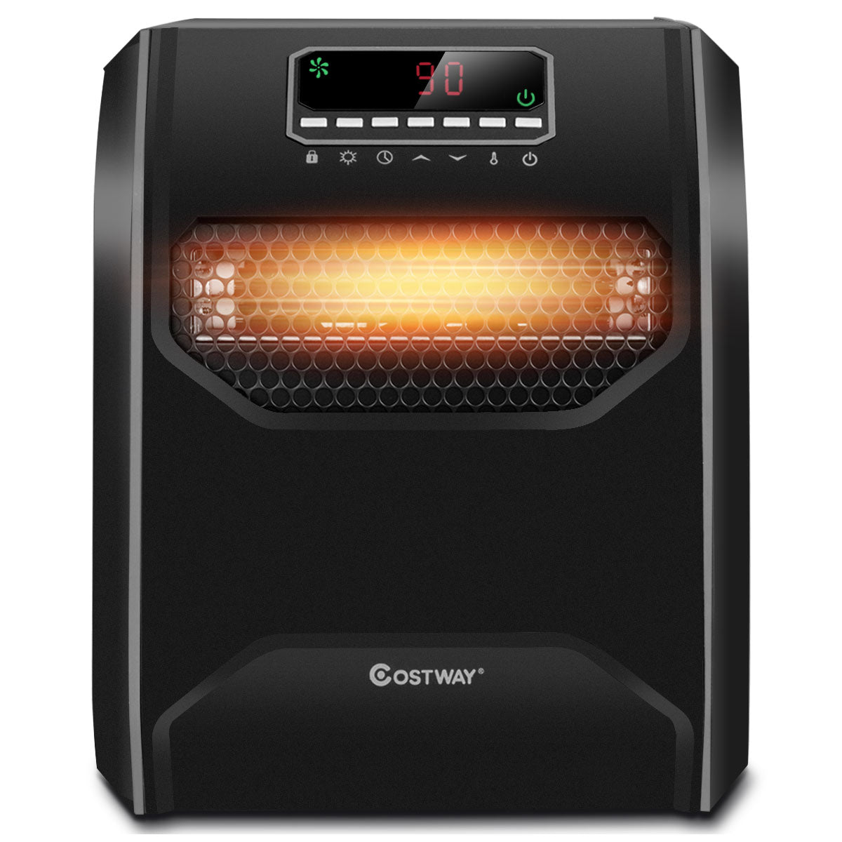 Topbuy 1500W Electric Space Heater Room Heating Machine w/ LED Display Timer Remote Control