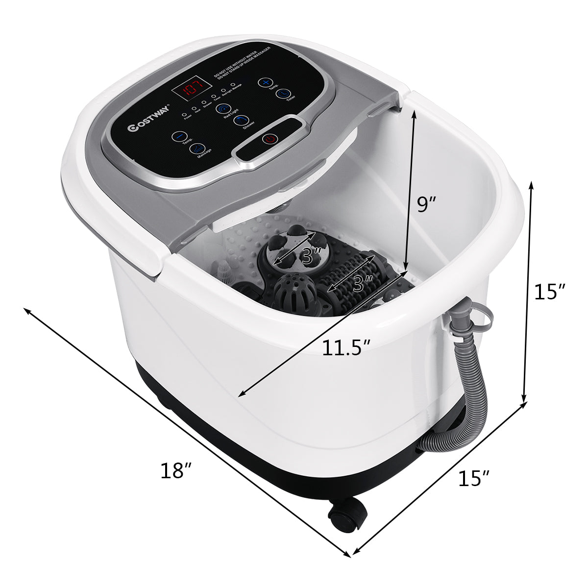 Topbuy Deep Soak Foot Spa Motorized Massager Electric Tub w/ Timer