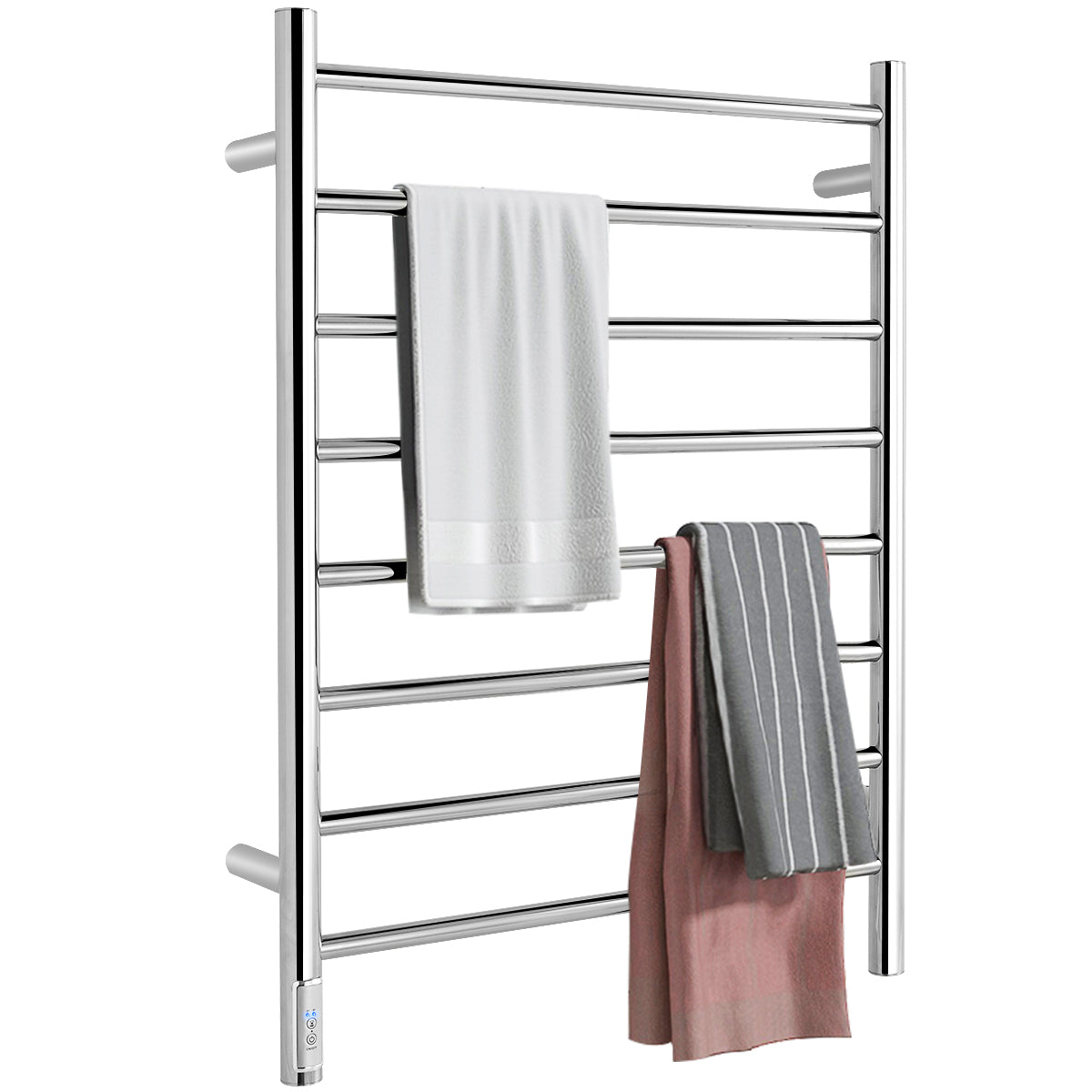 Topbuy Wall Mounted Towel Warmer Heated Towel Rack with Timer for Bathroom