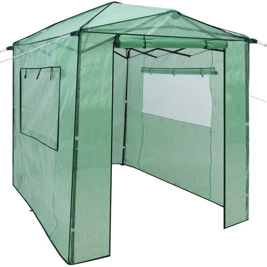 Topbuy 6' x 8' Walk-in Greenhouse Portable Pop-up Garden with Windows and Door