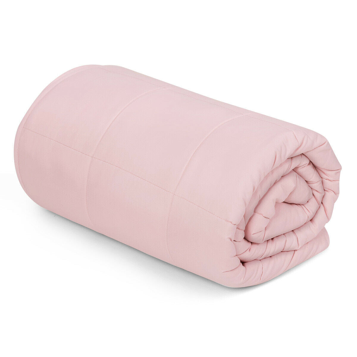 Topbuy 7lbs/10lbs/15lbs/20lbs/25lbs Weighted Blanket with 2 Removable Duvet Covers &1 Storage Bag Green/Pink