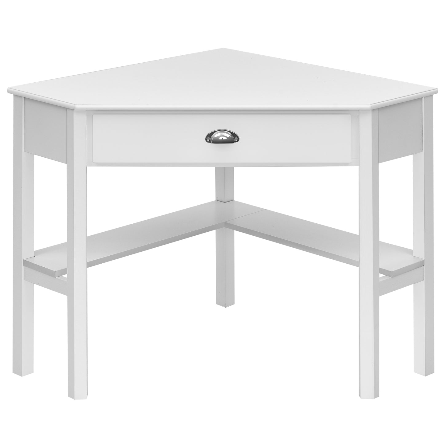 Topbuy Corner Computer Desk Table Wood Workstation Gray/White/Black/Natural& White/Brown& Black