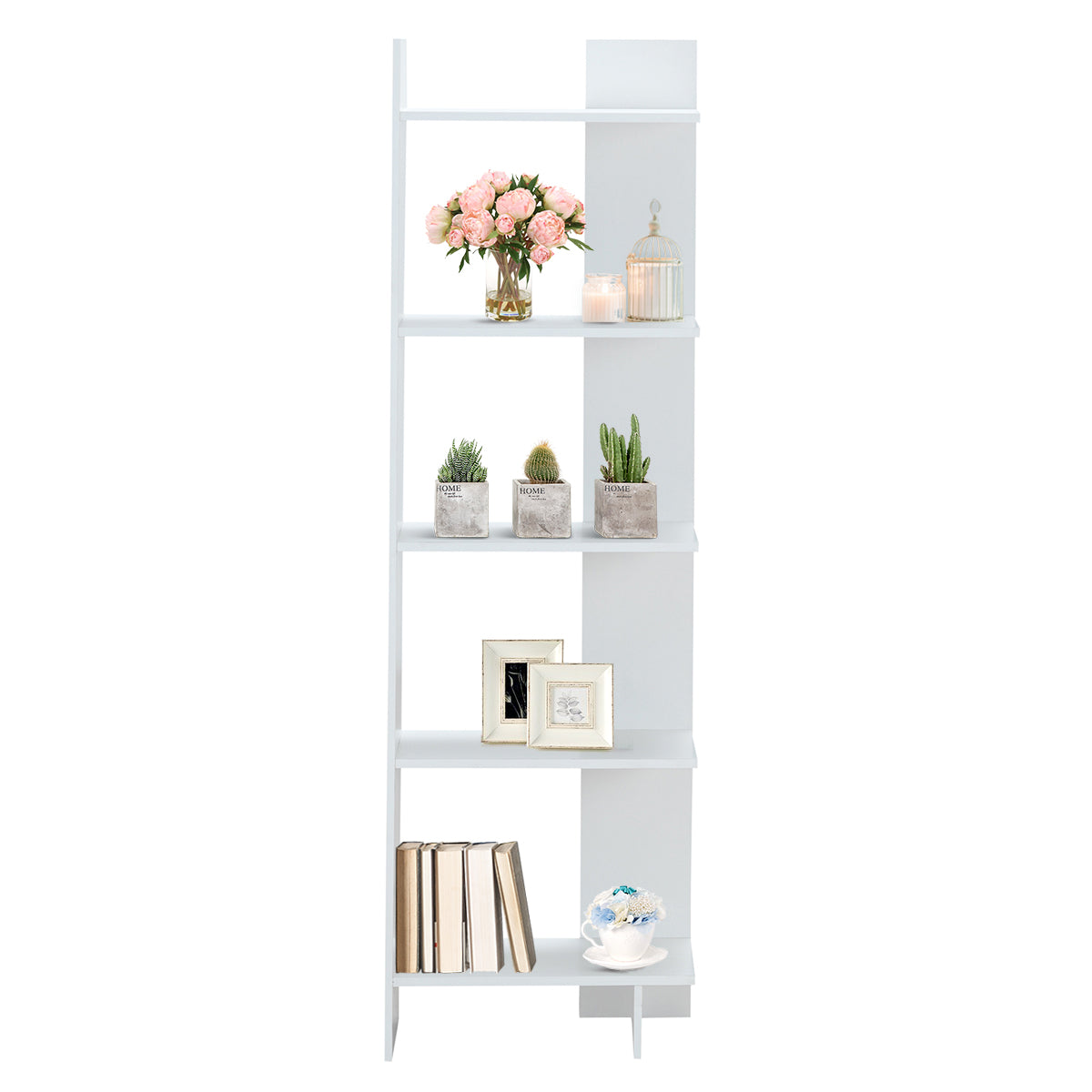 Topbuy 5-Tier Modern Bookcase Standing Storage Shelf Room Divider Display Rack