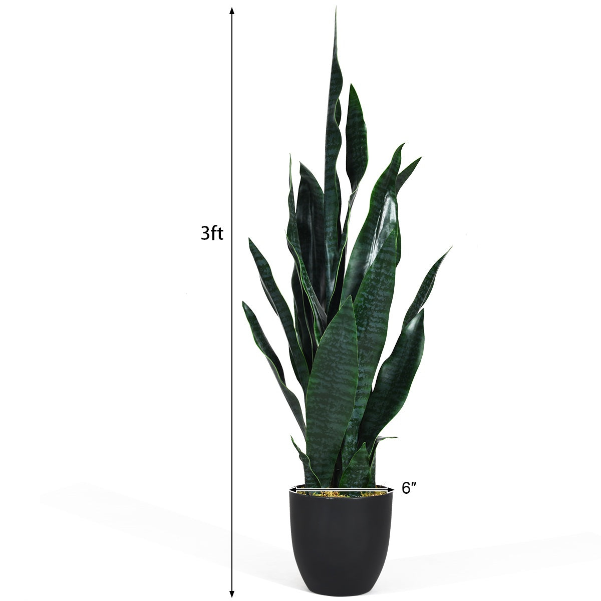 Topbuy Artificial Tiger Plant Faux Agave Fake Sansevieria for Indoor-Outdoor Decoration