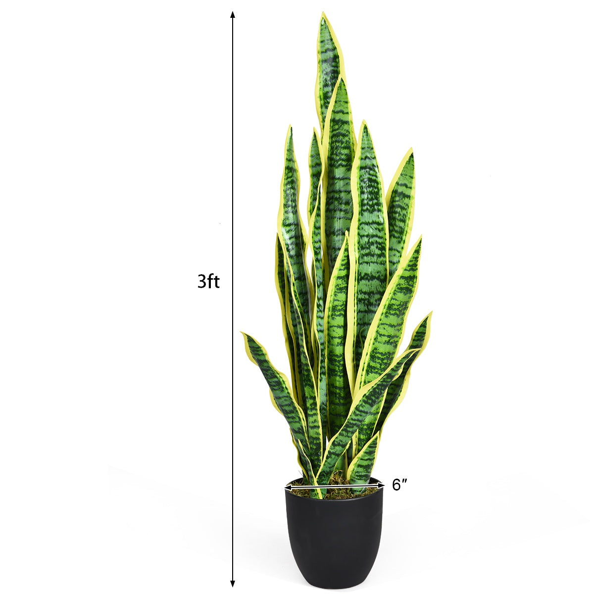 Topbuy Artificial Tiger Plant Indoor & Outdoor Decoration Faux Agave Fake Sansevieria