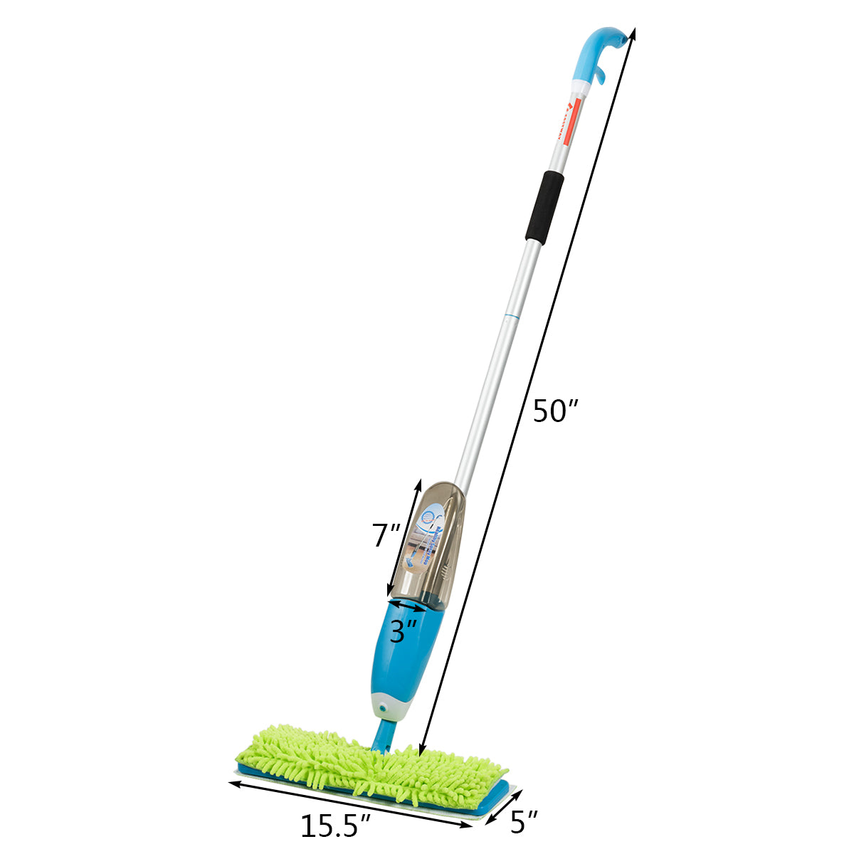 Topbuy 360¡ã Double Sided Flip Spray Mop with Refillable Bottle and Microfiber Pads