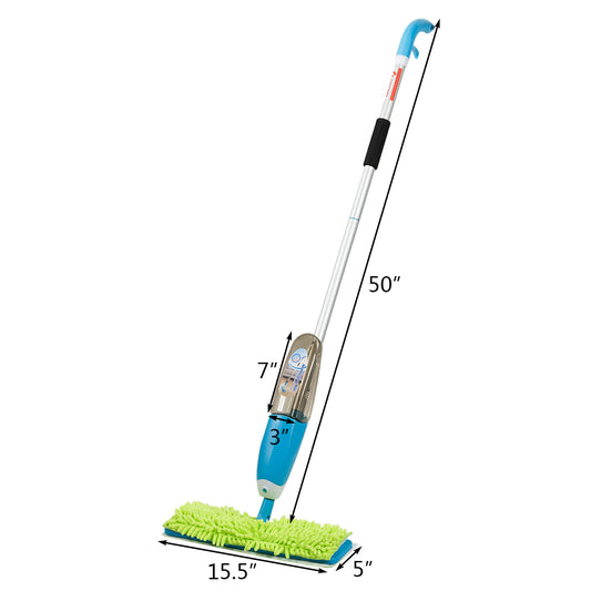 Topbuy 360¡ã Double Sided Flip Spray Mop with Refillable Bottle and Microfiber Pads