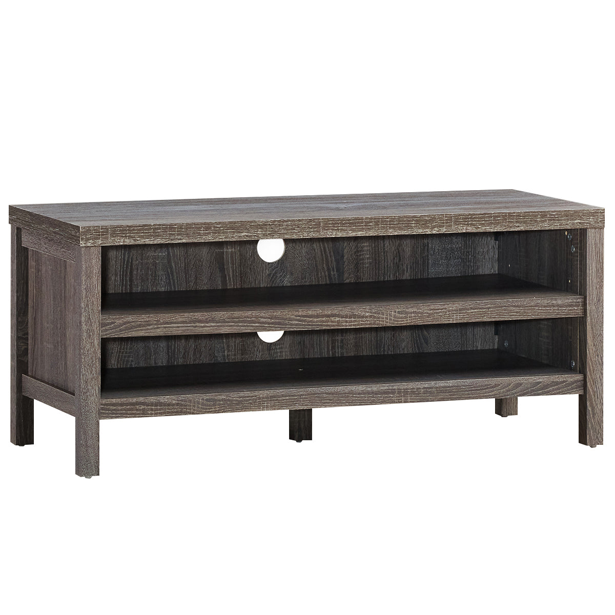 Topbuy TV Stand Fit 45'' TV Media Center Open Console Cabinet with 2-Shelf Storage Walnut/Oak