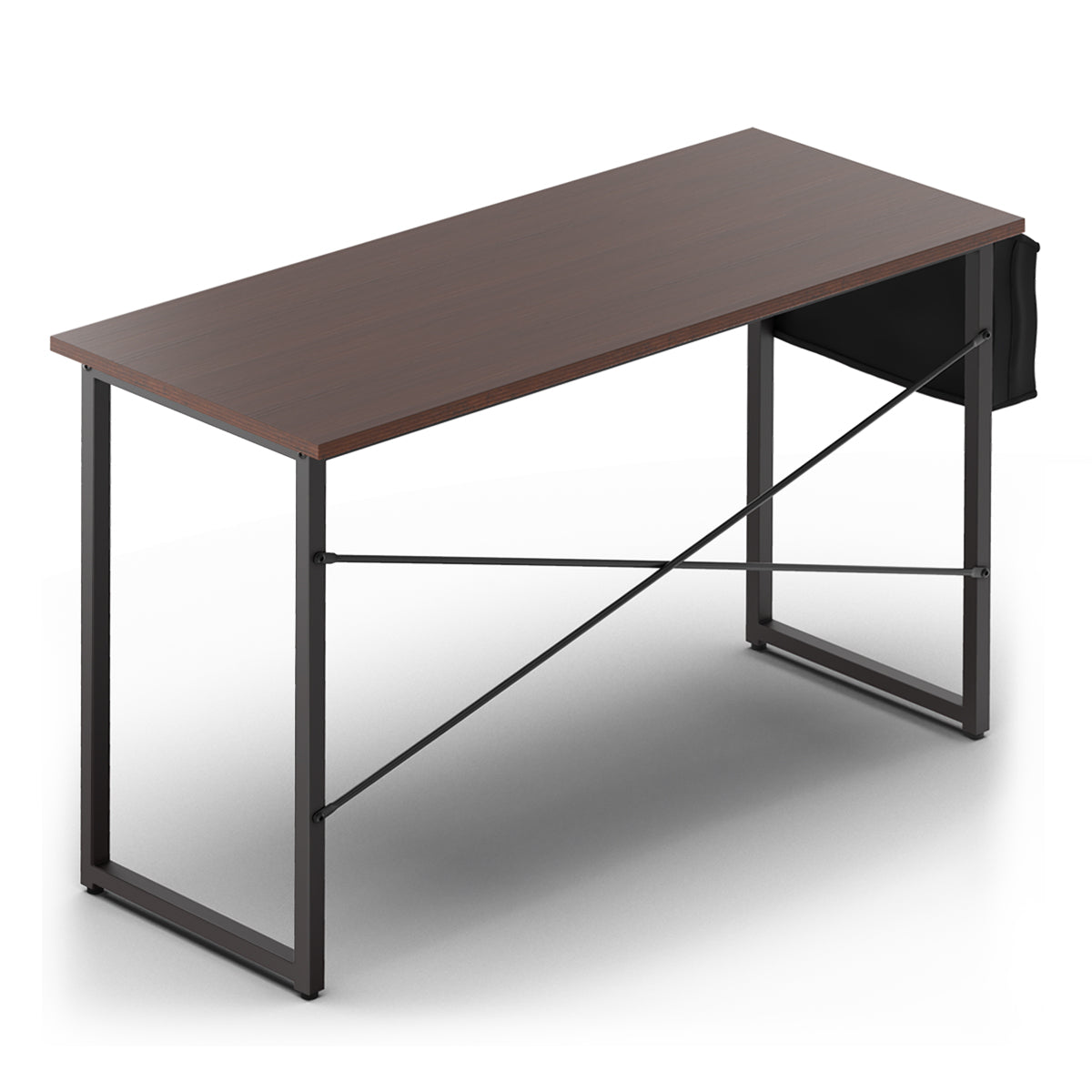 Topbuy 47''/40'' Industrial Computer Desk Study Writing Table with Storage Bag Black/Coffee/Rustic Brown