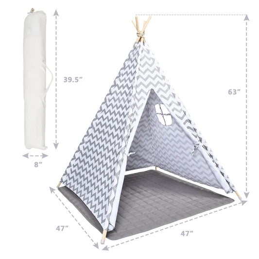 Topbuy Portable Children's Play Tent Indian Teepee Game Sleeping House