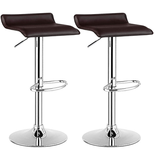 Topbuy 2-Piece Pub Swivel Barstool Height Adjustable Square Pub Chairs with Footrest