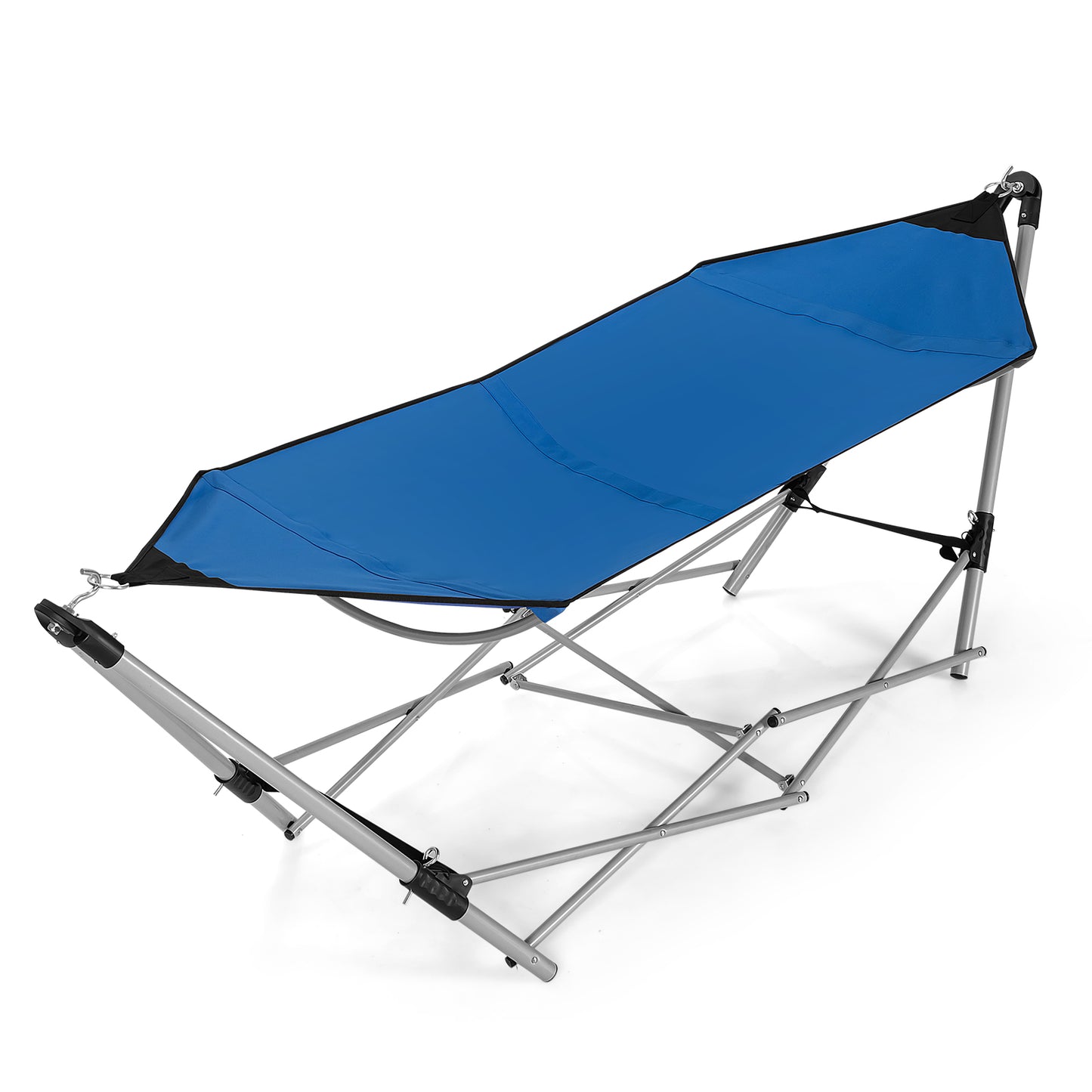 Topbuy Outdoor Portable Folding Hammock with Free standing Frame& Carry Bag Blue/Black/Red