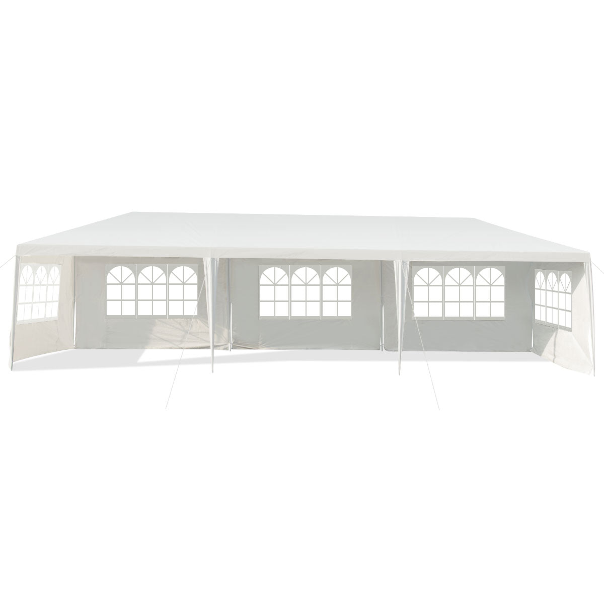 Topbuy 10' x 30' Outdoor White Wedding Party Event Tent with 5 Removable Side Walls