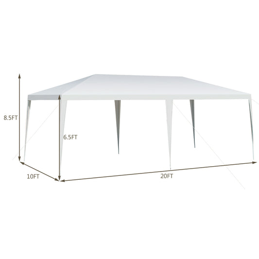 Topbuy 10'x20' Outdoor White Wedding Party Event Tent Gazebo Canopy Pavilion