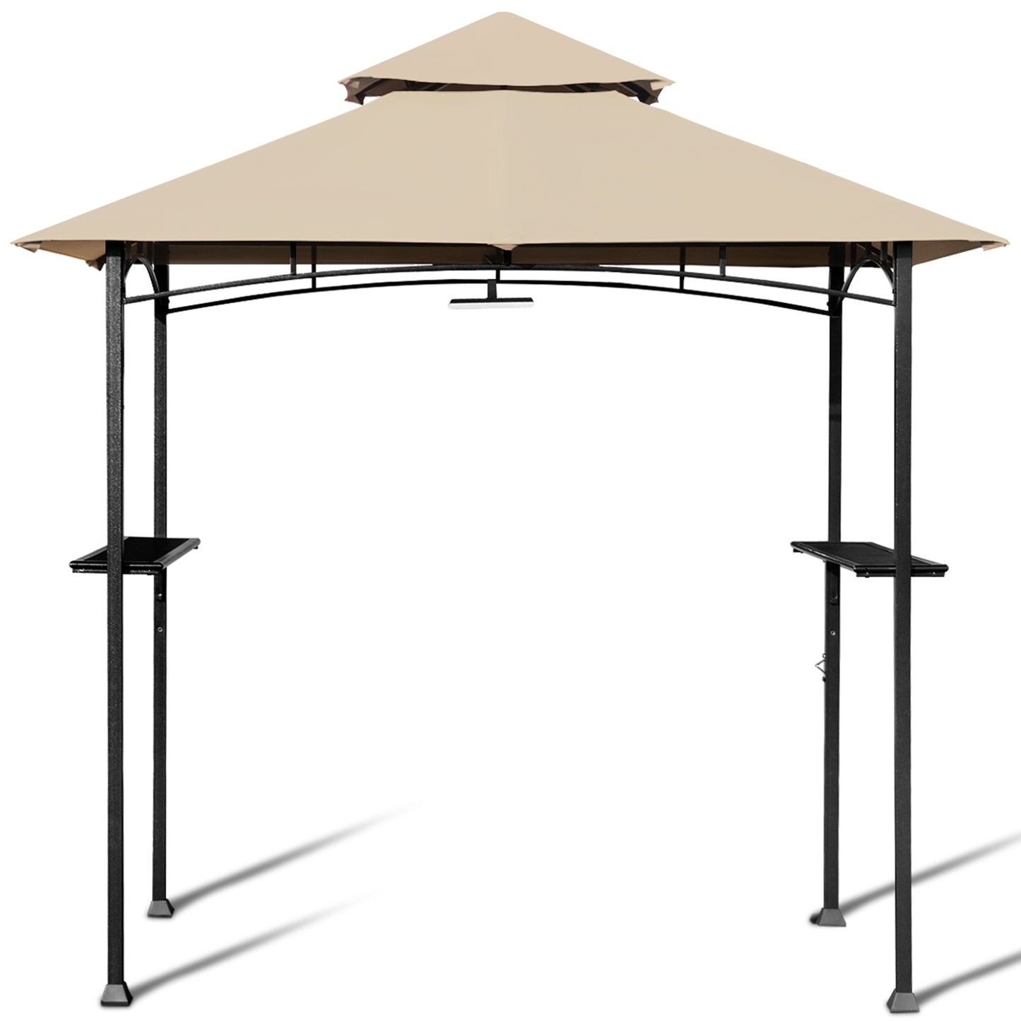 Topbuy 8'' x 5'' Outdoor Patio Barbecue Grill Gazebo 2-Tier BBQ tent with LED Lights