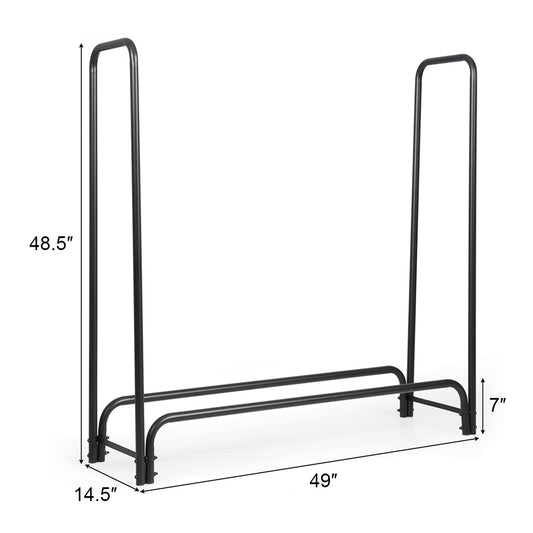 Topbuy Outdoor Firewood Log Rack Metal Lumber Piles Storage Holder