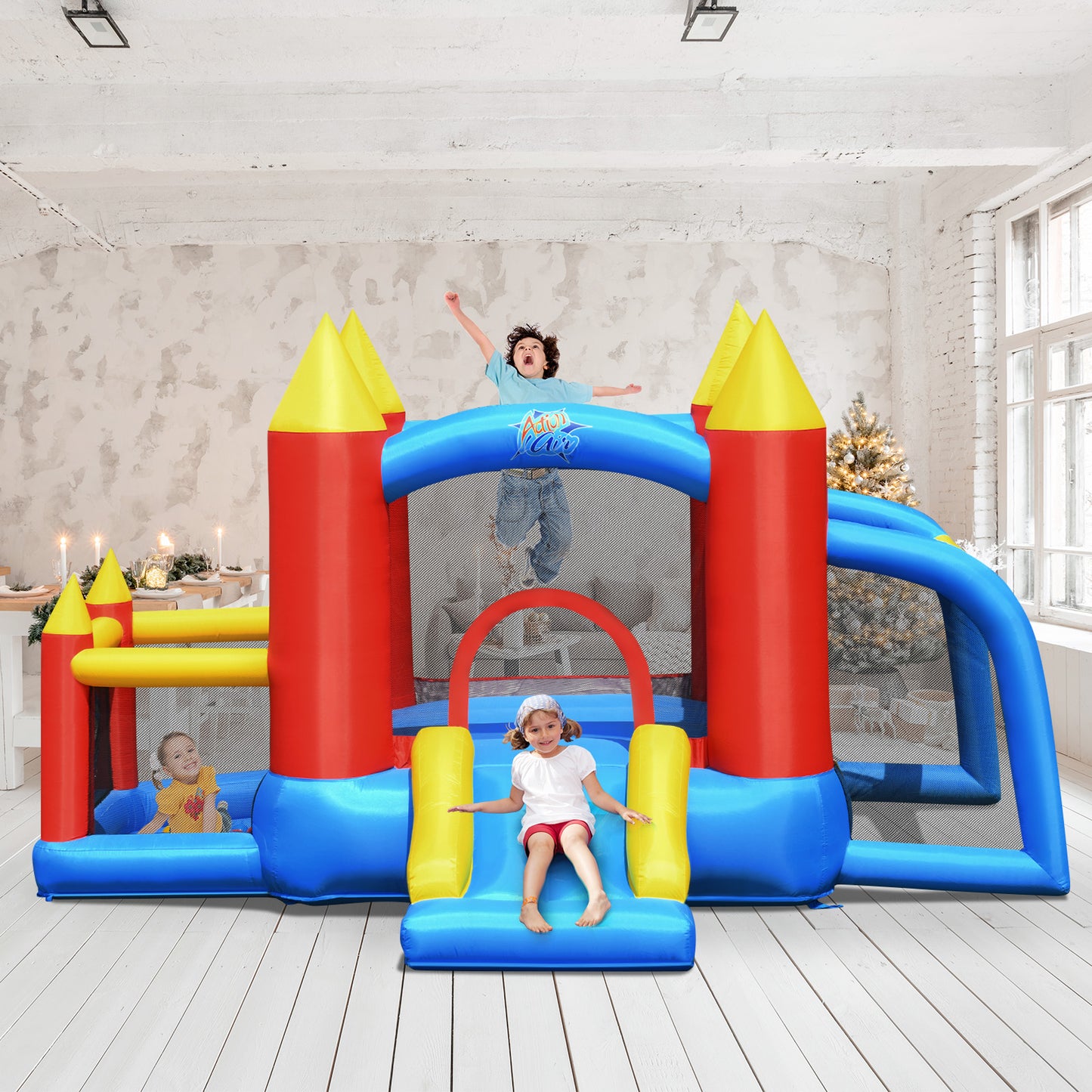 Topbuy Indoor Outdoor Inflatable Bounce House Jumping Castle with Blower