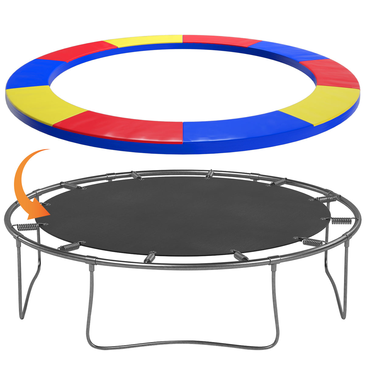 Topbuy 15 FT Round Trampoline Replacement Safety Pad Spring Frame Edge Cover