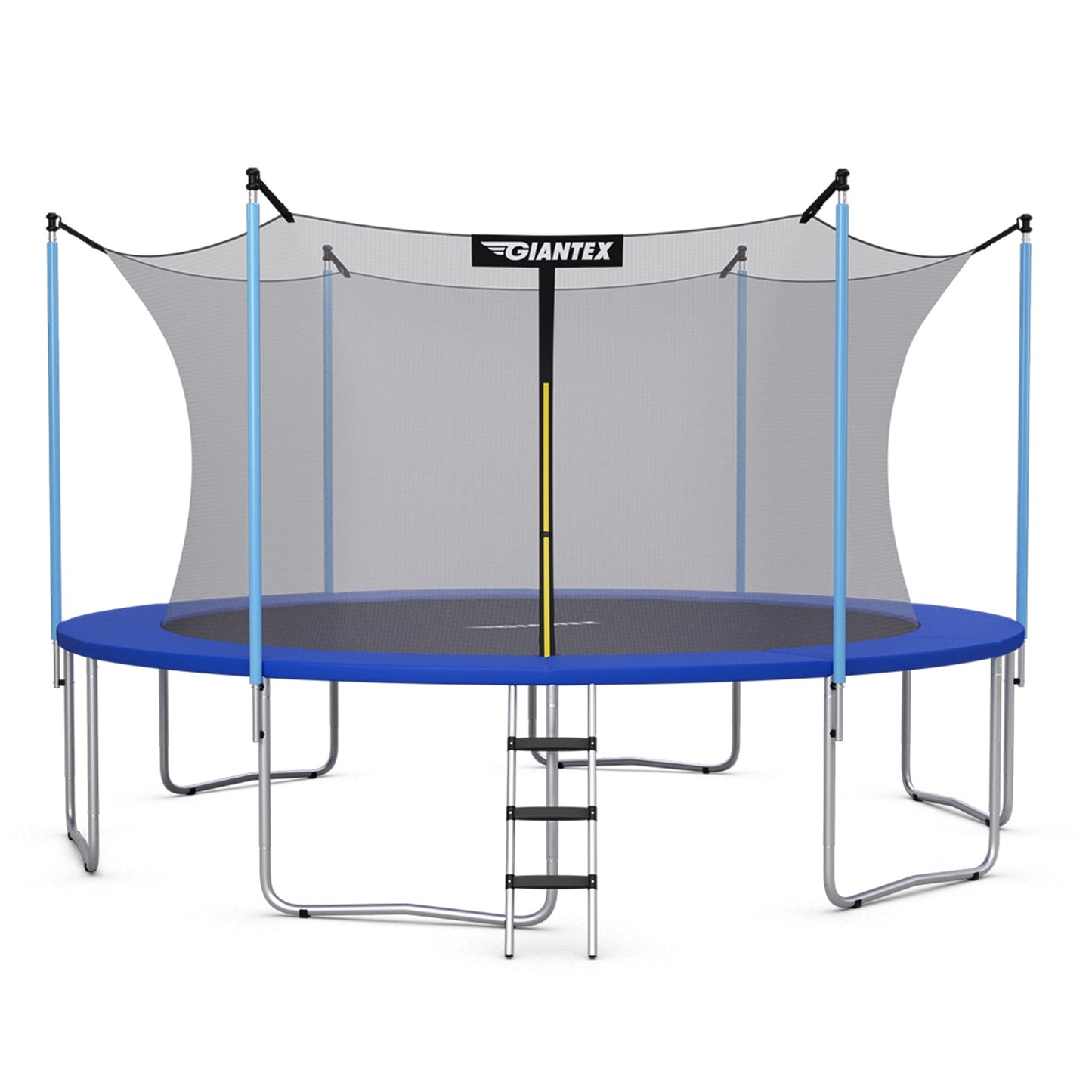 Topbuy 12 FT Trampoline Combo Bounce Jump Safety Enclosure Net W/ Spring Pad Ladder