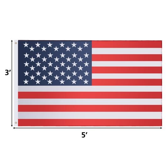 Topbuy 4'x6'/3'x5' American Flag Polyester US Flag Decorations with Double Stitching