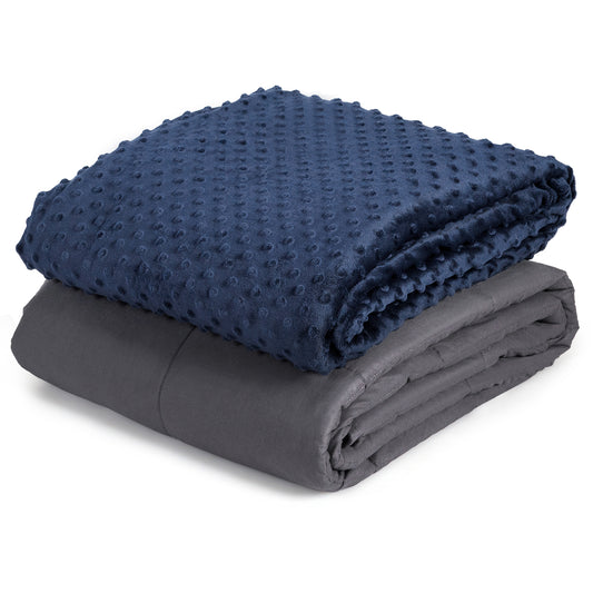 Topbuy 41 x 60 Cotton Weighted Blankets with Crystal Velvet 10lbs