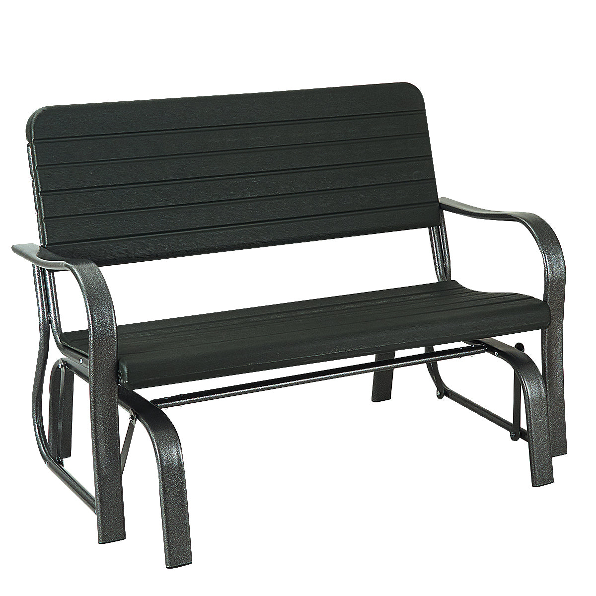 Topbuy Outdoor Patio Steel Bench Loveseat Garden Seat