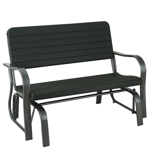 Topbuy Outdoor Patio Steel Bench Loveseat Garden Seat