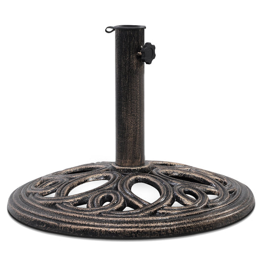 Patiojoy 18'' Round Umbrella Base Stand Cast Iron Heavy Duty 23lbs