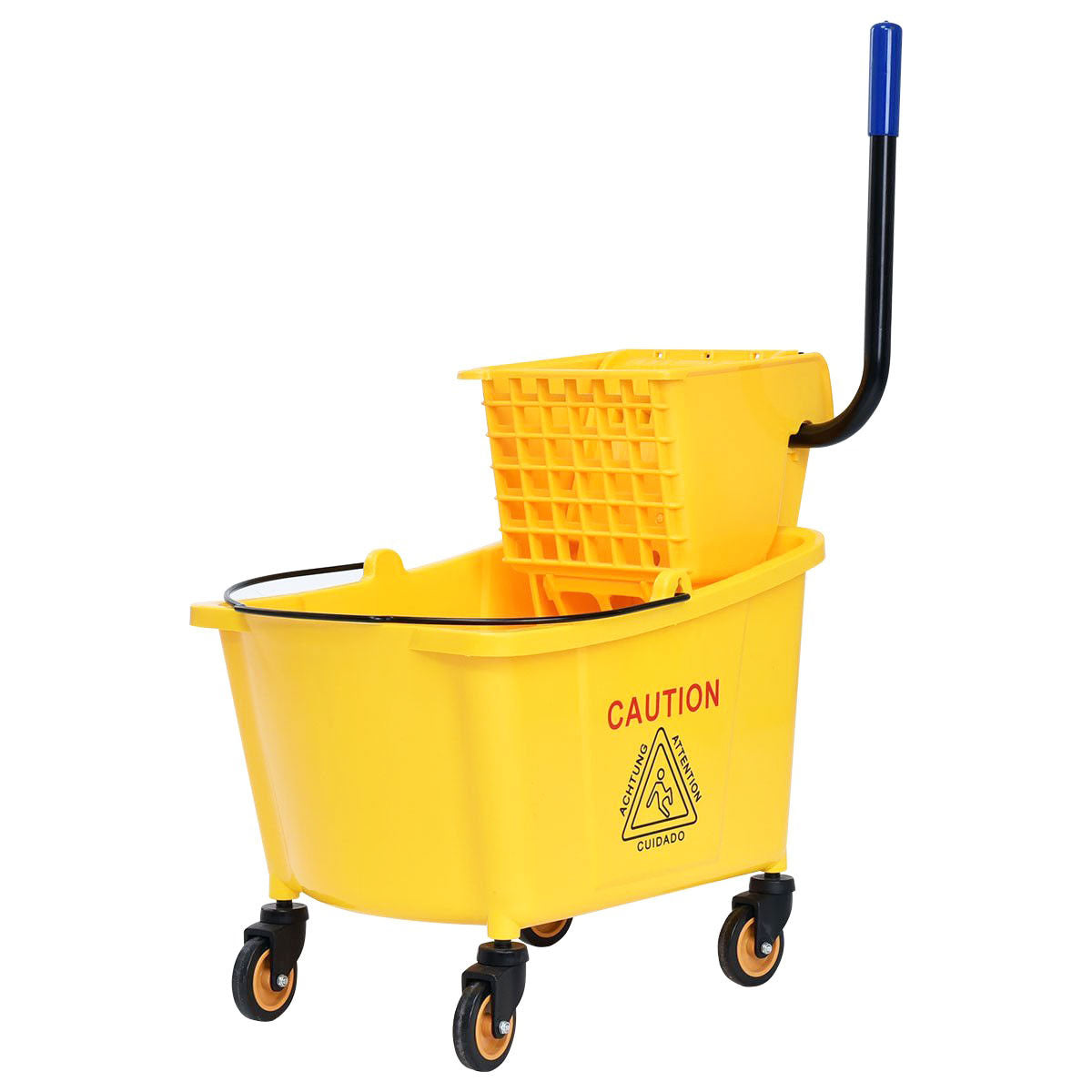 Topbuy 35 Quart Mop Bucket Wringer Side Press bathroom hotel