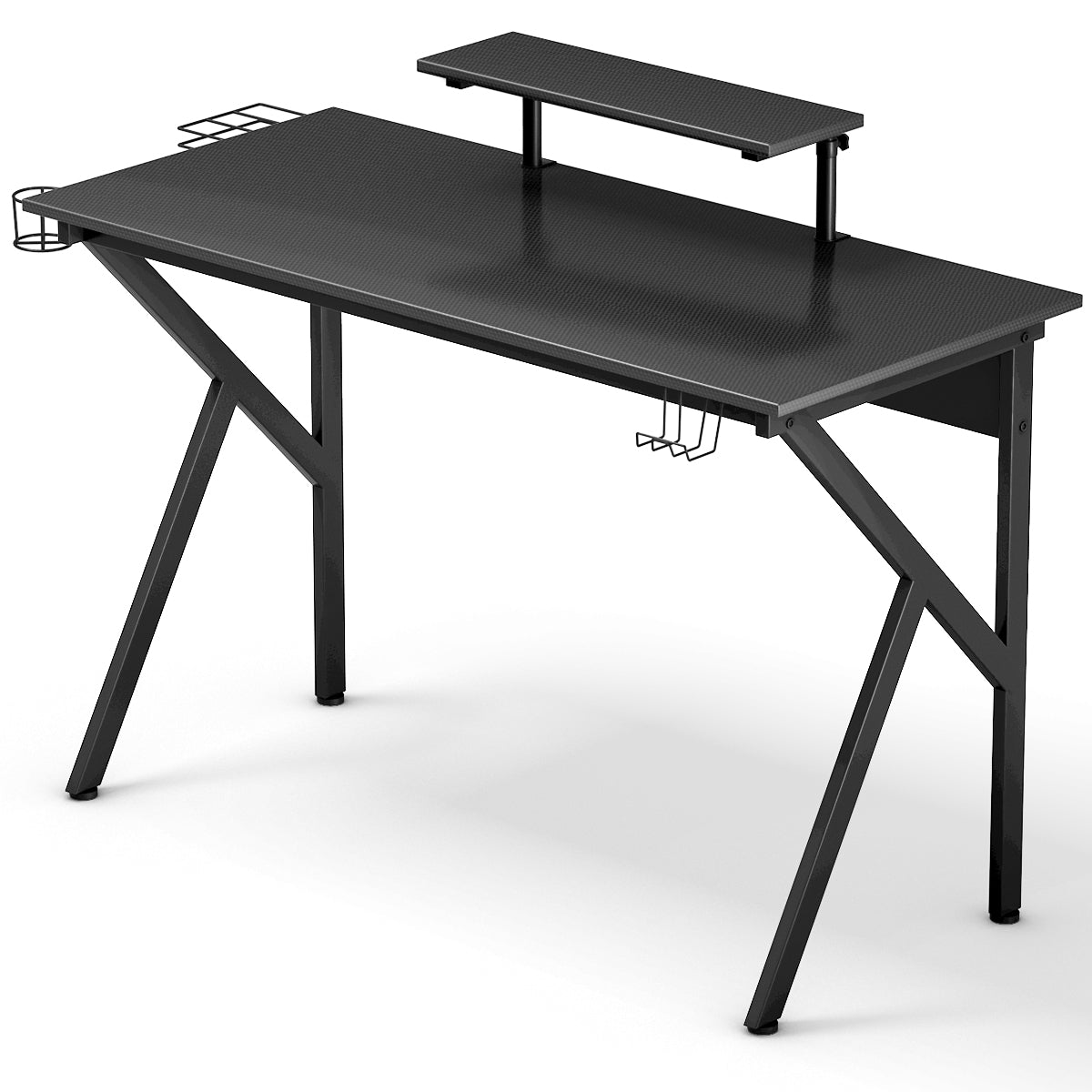 Topbuy Gaming Desk Racing Style Computer Table with Cup Holder & Headphone Hook