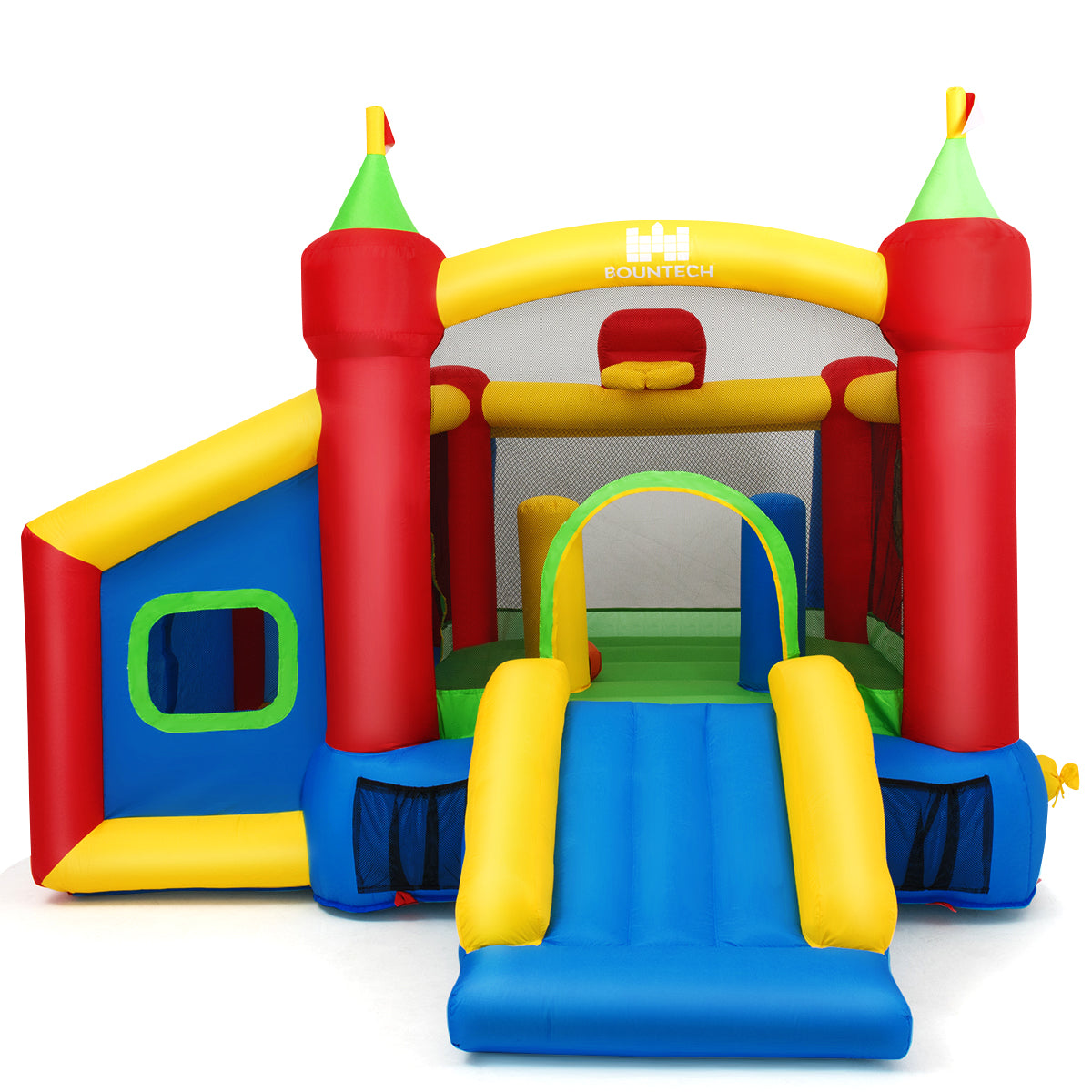 Topbuy Inflatable Castle Bounce House Kids Slide Jumping Playhouse with Ball Pit and Dart Board