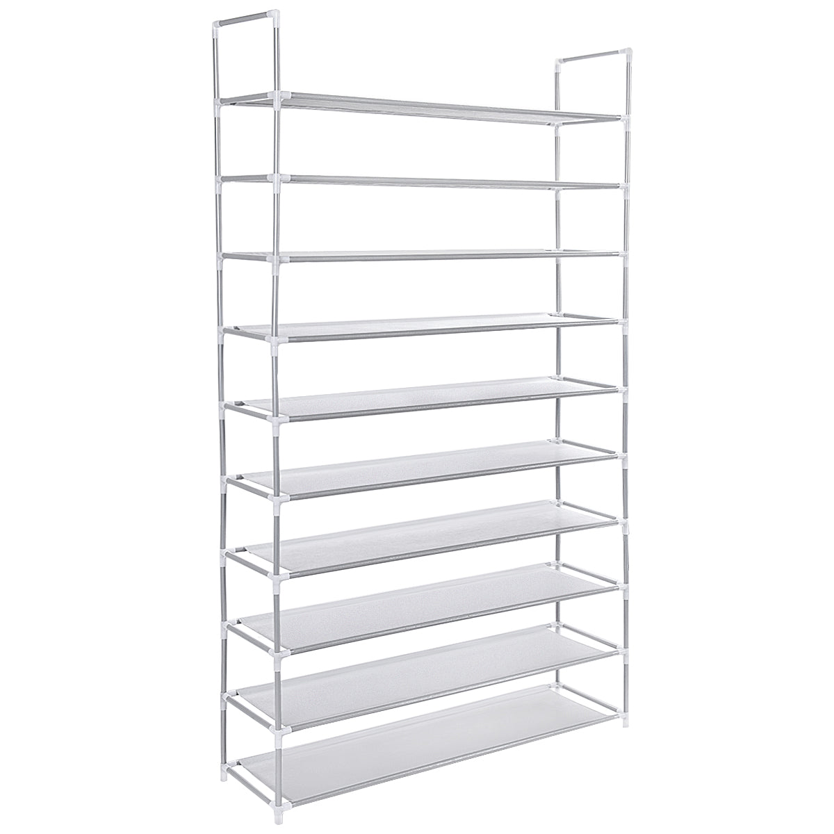 Topbuy Shoe Tower Rack Spacious 10 Tier Shelves Non-woven Fabrics Shelf Free Standing Rack