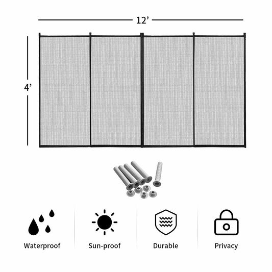 Topbuy Swimming Pool Safety Fence Classic In-Ground Guard 4'x12' Security Barrier