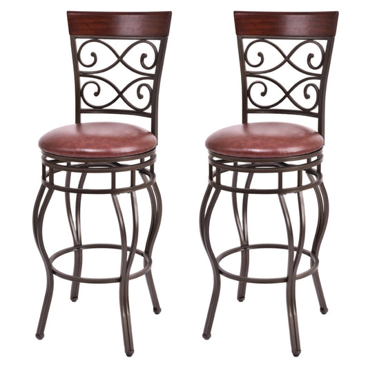 Topbuy 2PCS Bar Stools Dining Kitchen Pub Chair