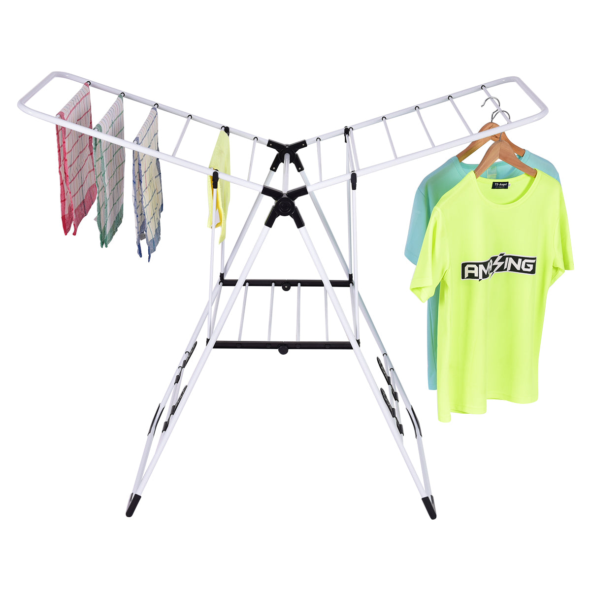 Topbuy Adjustable Clothes Drying Rack  Foldable Heavy-duty Hanger Collapsible Dryer