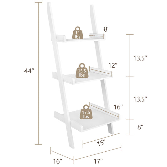 Topbuy 3-Tier Corner Ladder Shelf Flower Racks Plant Stand Storage Book Shelf for Garden