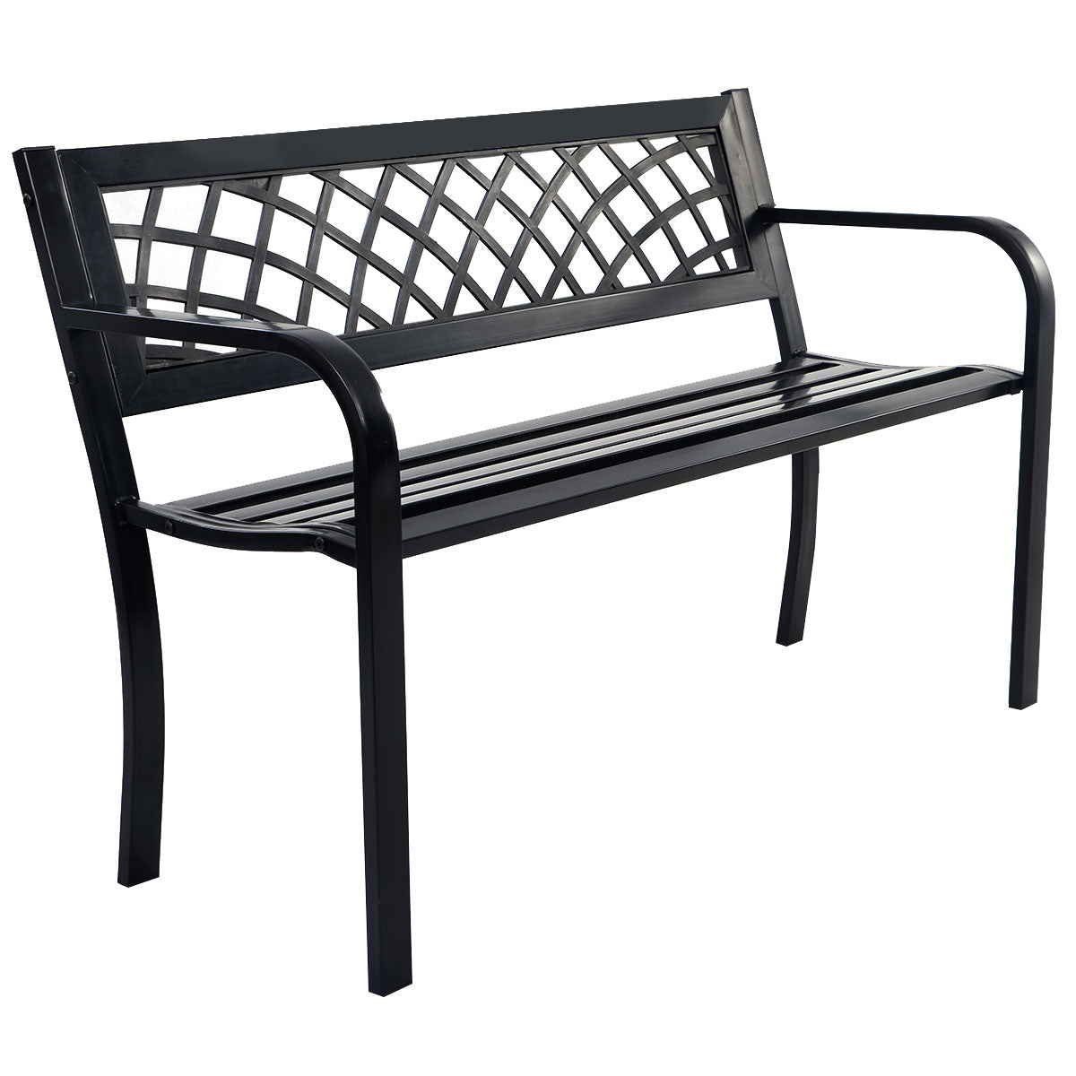 Topbuy Antique Steel Bench Patio Garden Chair Porch Cast for Outdoor