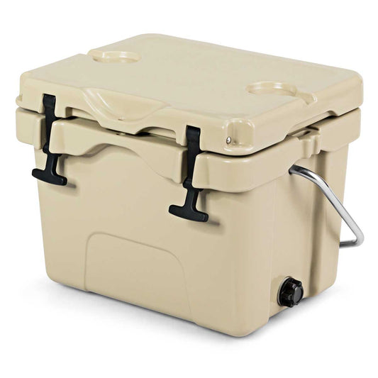 Topbuy 16Quart Ice Chest High Performance Insulated Cooler Portable Design Khaki