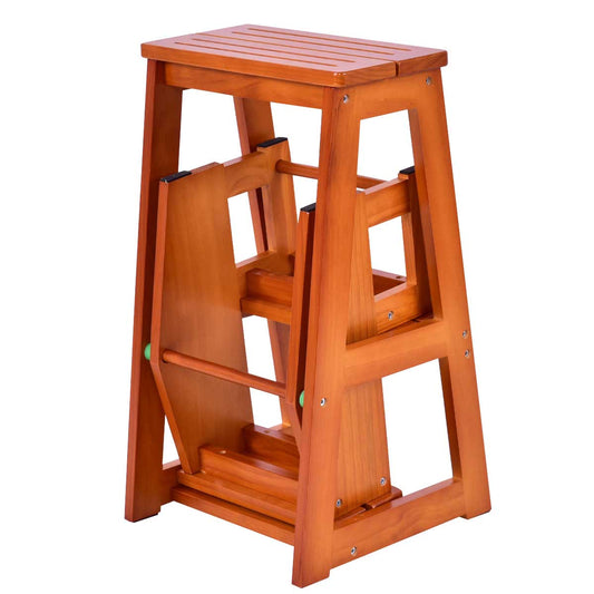 Topbuy 3-Tier Folding Step Stool Ladder Chair Bench Seat Utility Multi-functional