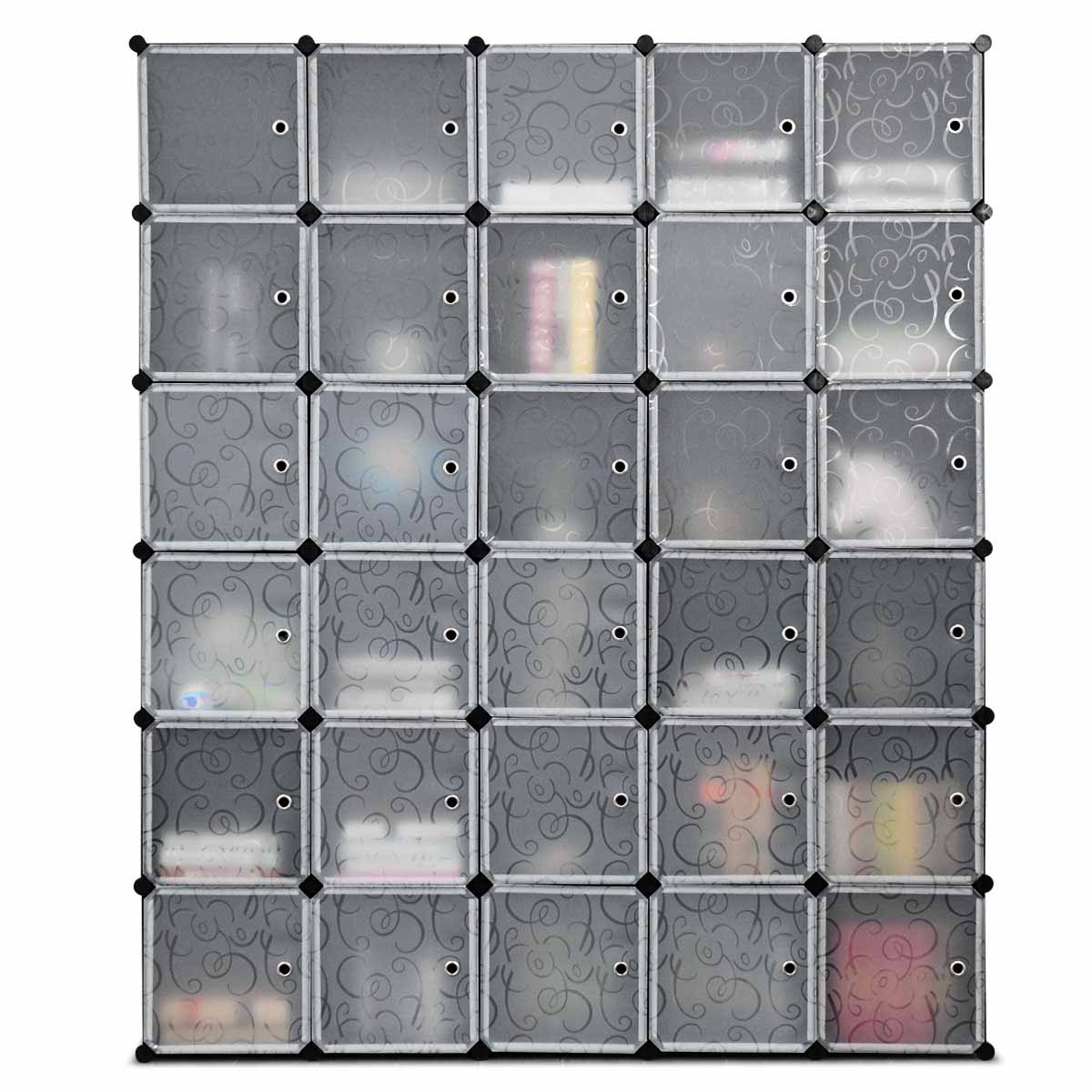 Topbuy 30 Cube Clothes Organizer Storage Cubes Portable Wardrobe Bedroom Storage Cubby