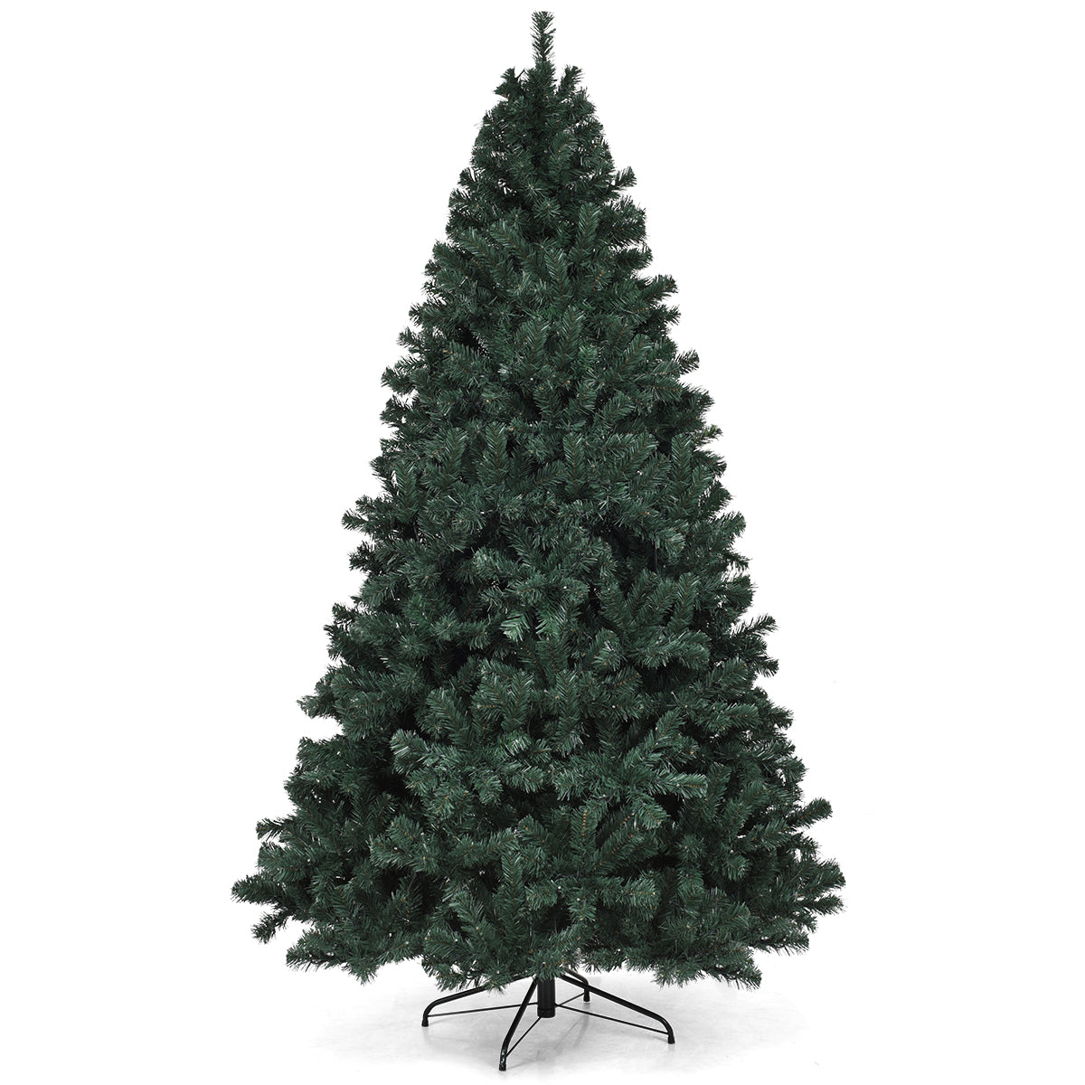 Topbuy 7.5' Pre-Lit Artificial Christmas Tree Hinged Branches w/ 550 Multicolor LED Lights