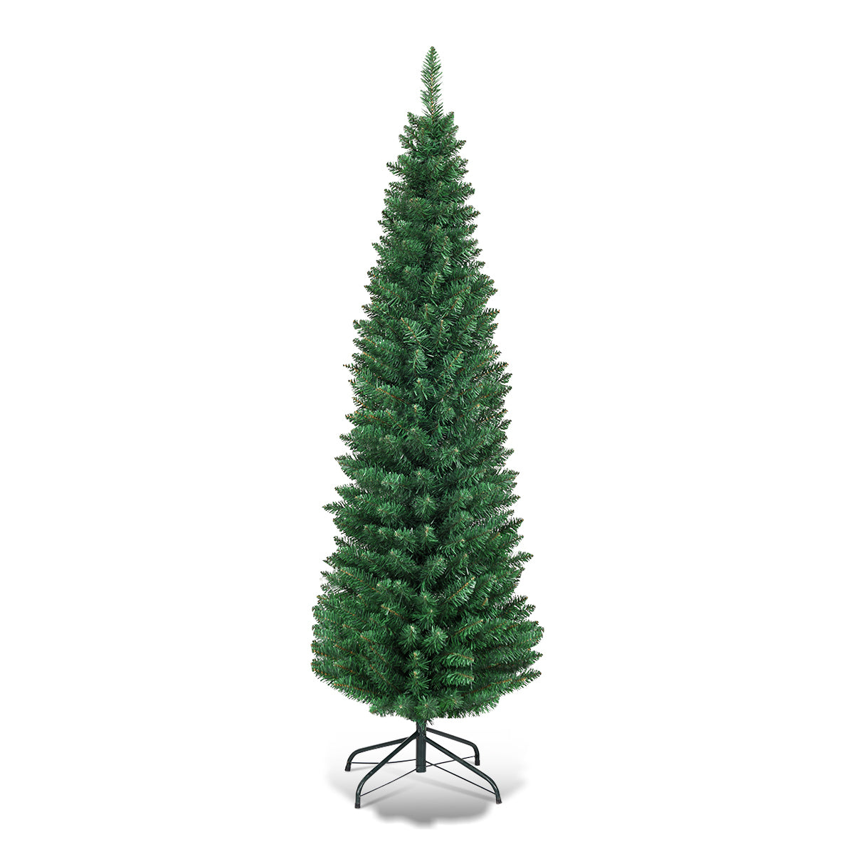 Topbuy 6' Green Slim PVC Artificial Christmas Tree Home Holiday Decor