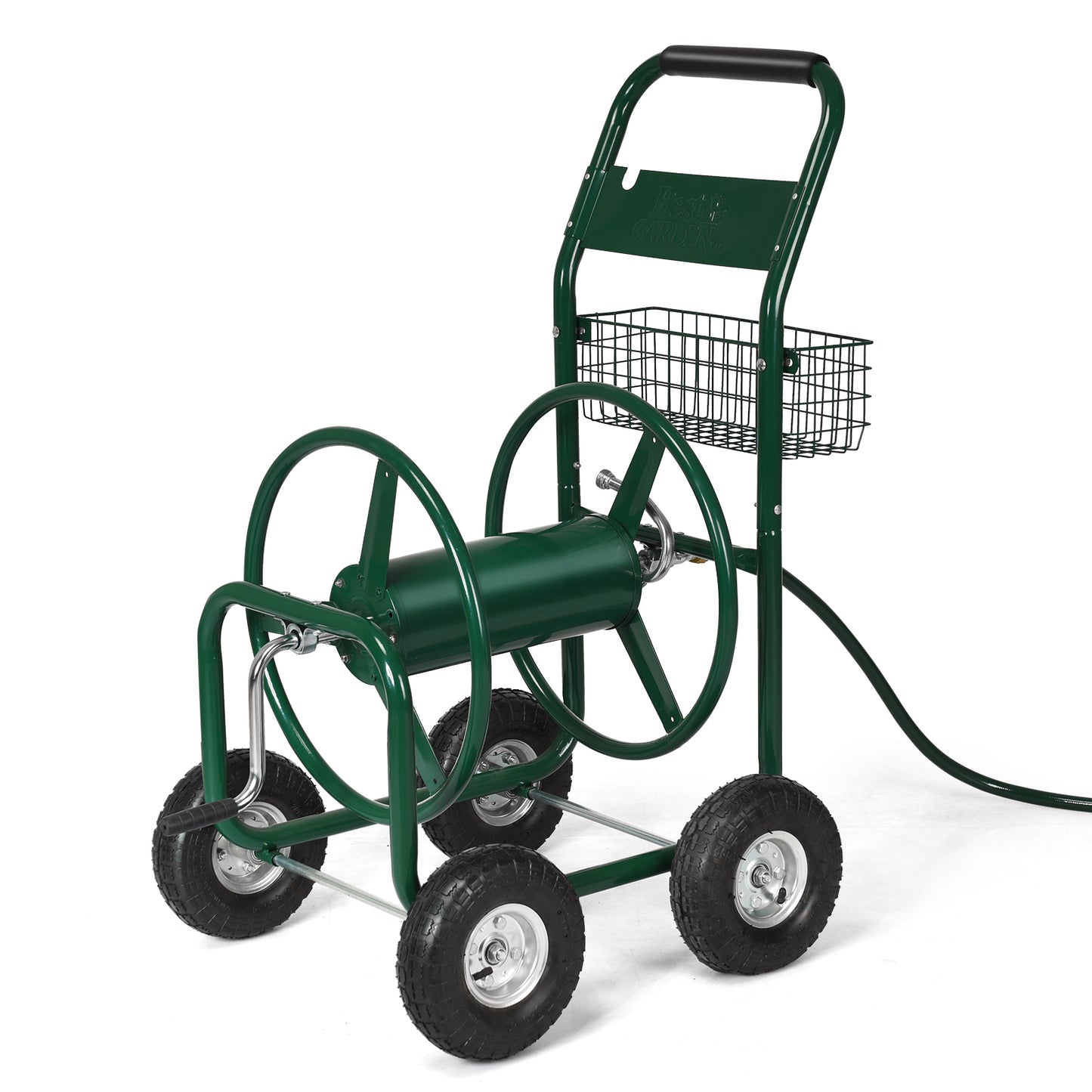 Topbuy Steel Rolling Cart With Basket Garden Robust Outdoor