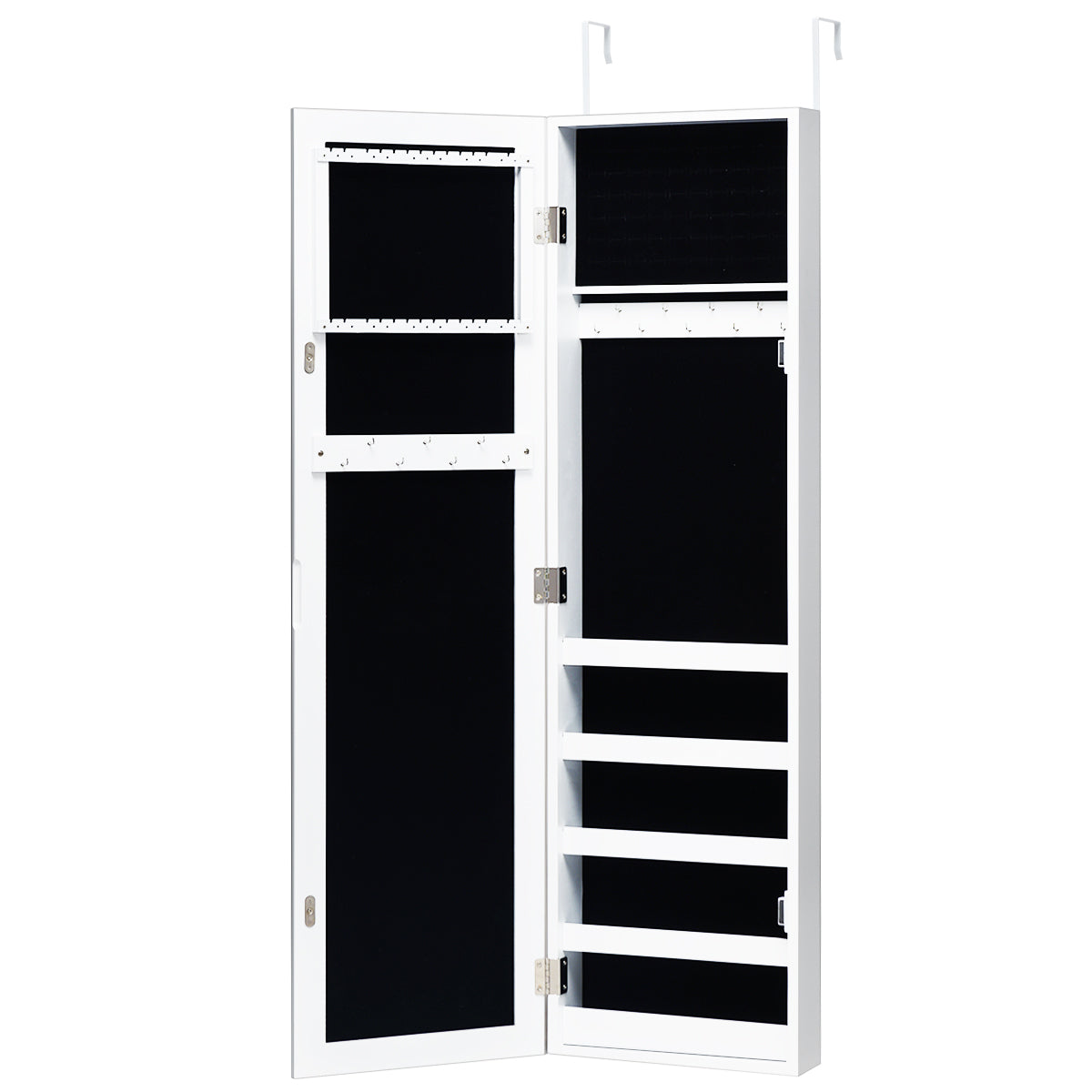 Topbuy Door Hanging Jewelry Cabinet Armoire Organizer White