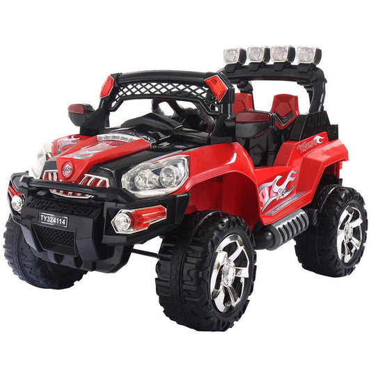 Topbuy SUV Kid Ride On Toy Car Off-road Vehicle  12V Electric ATV w/ MP3 RC Remote Control LED Red