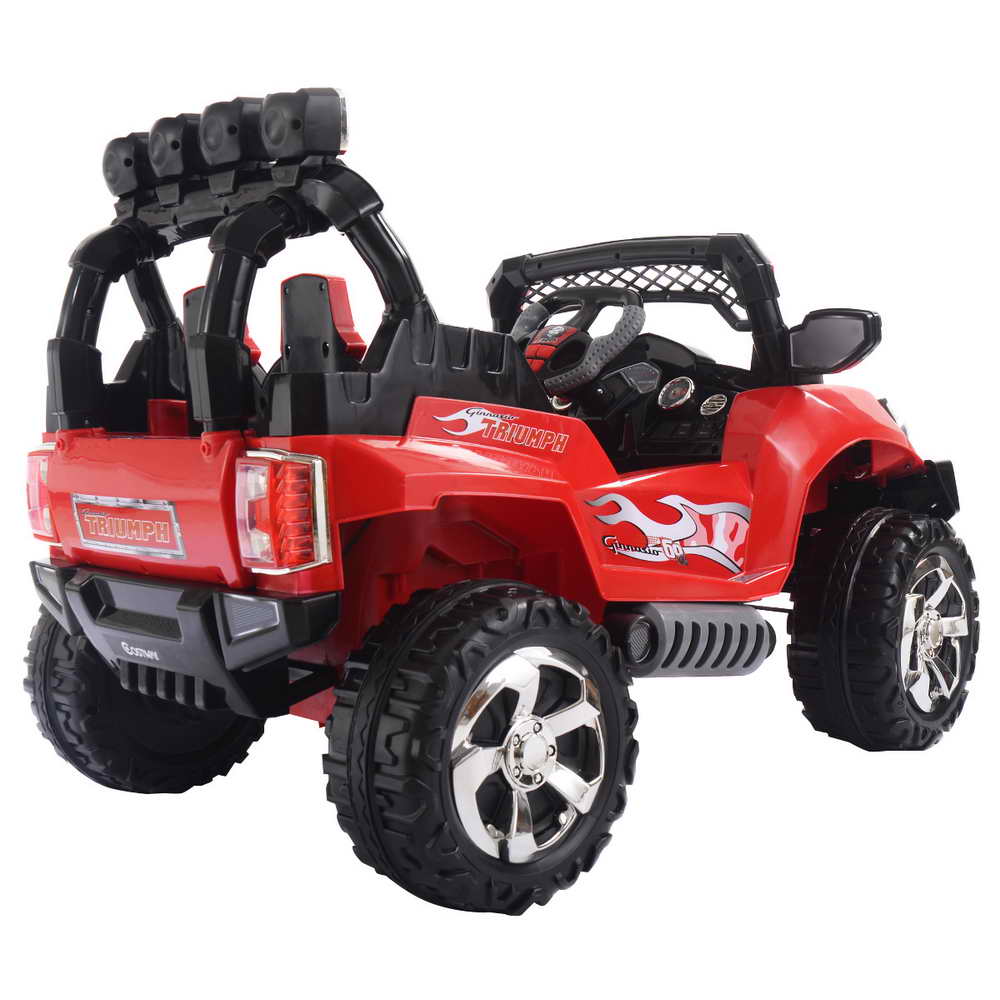 Topbuy SUV Kid Ride On Toy Car Off-road Vehicle  12V Electric ATV w/ MP3 RC Remote Control LED Red